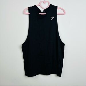 Gymshark NWOT Men Critical 2.0 Drop Arm Black Tank Size Small